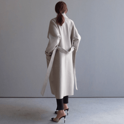 Women's Long Coat in Whipped Wool