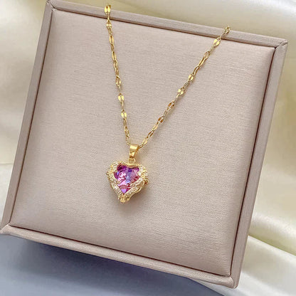 14 K Gold Plated Hearts Necklace