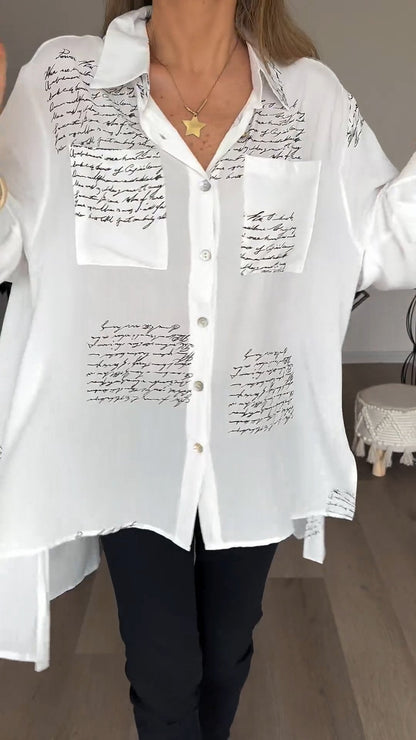 Letter Print Fashion Shirt