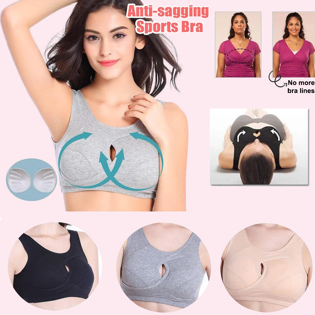 🔥 LAST DAY OF HOT SALE 😍 Pure cotton rimless anti-flaccidity bra lifts instantly