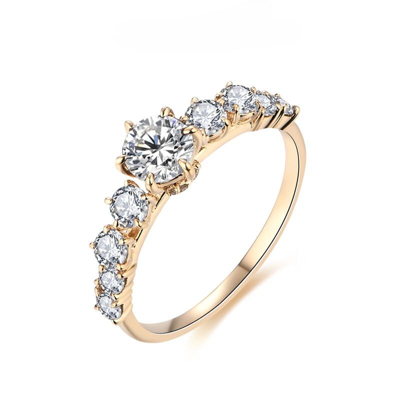 14k Gold Moissanite Ring