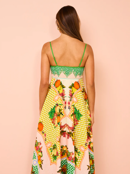 Printed Long Midi Dress - Paradise