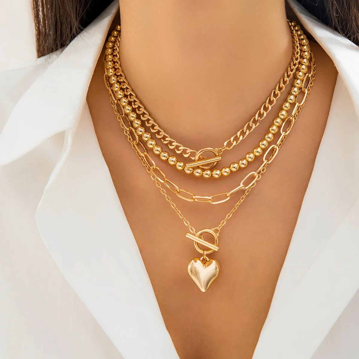 18k Gold Plated Heart Pendant Necklace