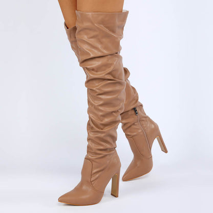 Women's High Heel Long Boots - Chloe