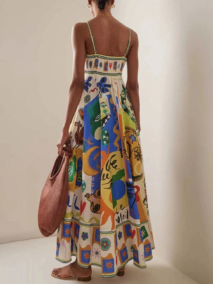 Long Printed Dress - Luane