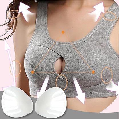 🔥 LAST DAY OF HOT SALE 😍 Pure cotton rimless anti-flaccidity bra lifts instantly