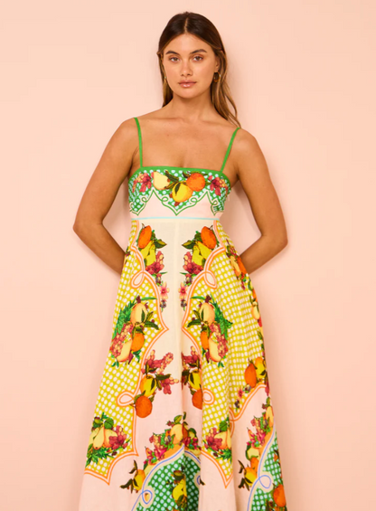 Printed Long Midi Dress - Paradise