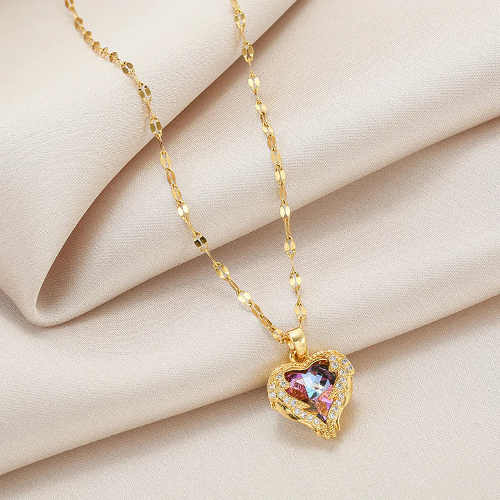 14 K Gold Plated Hearts Necklace