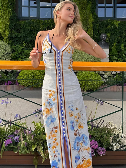 Casual Floral Printed Long Dress