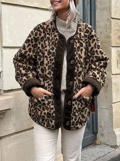 Leopard Printed Winter Coat