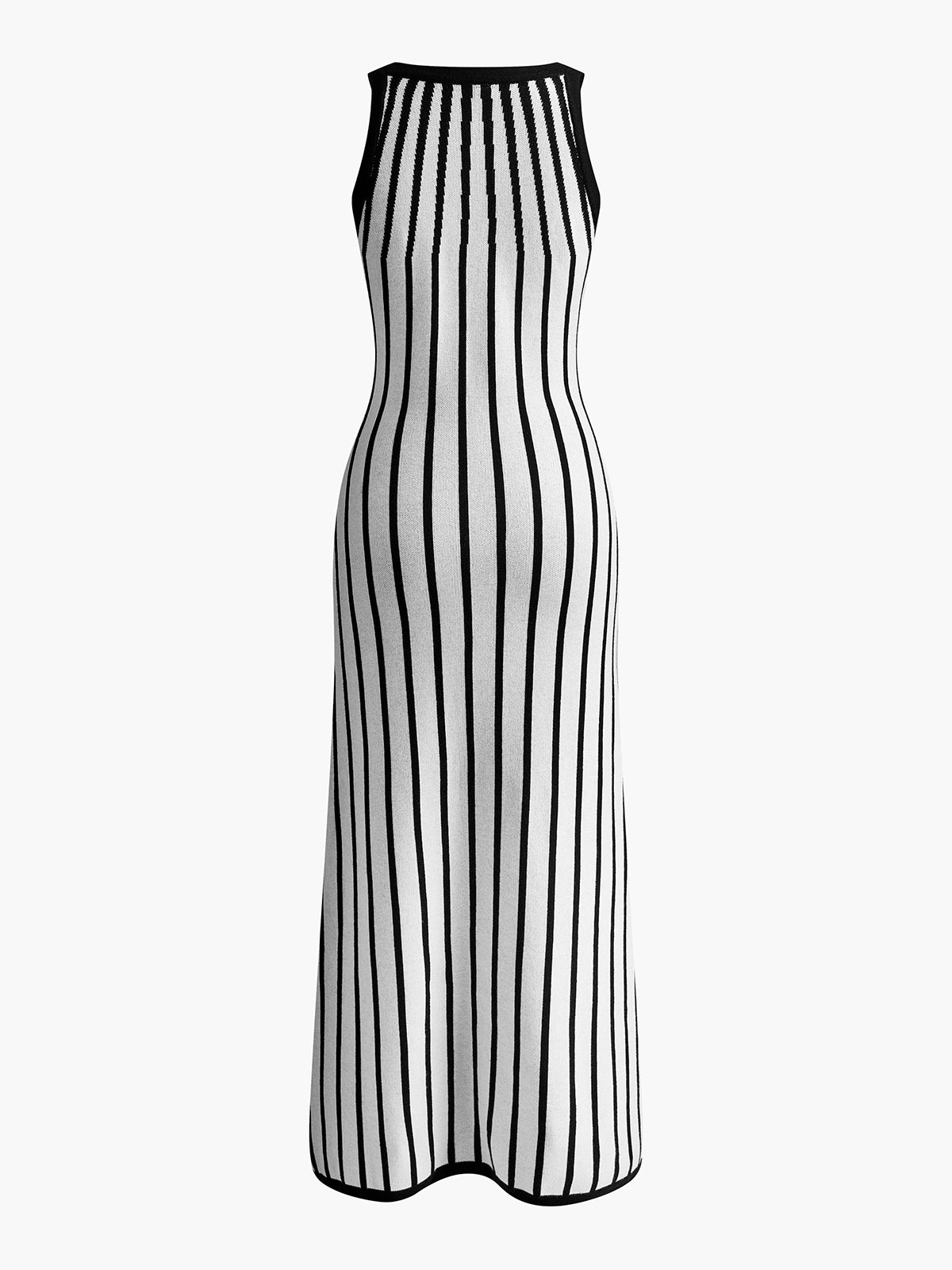 Pinstripe Slim Sweater Dress