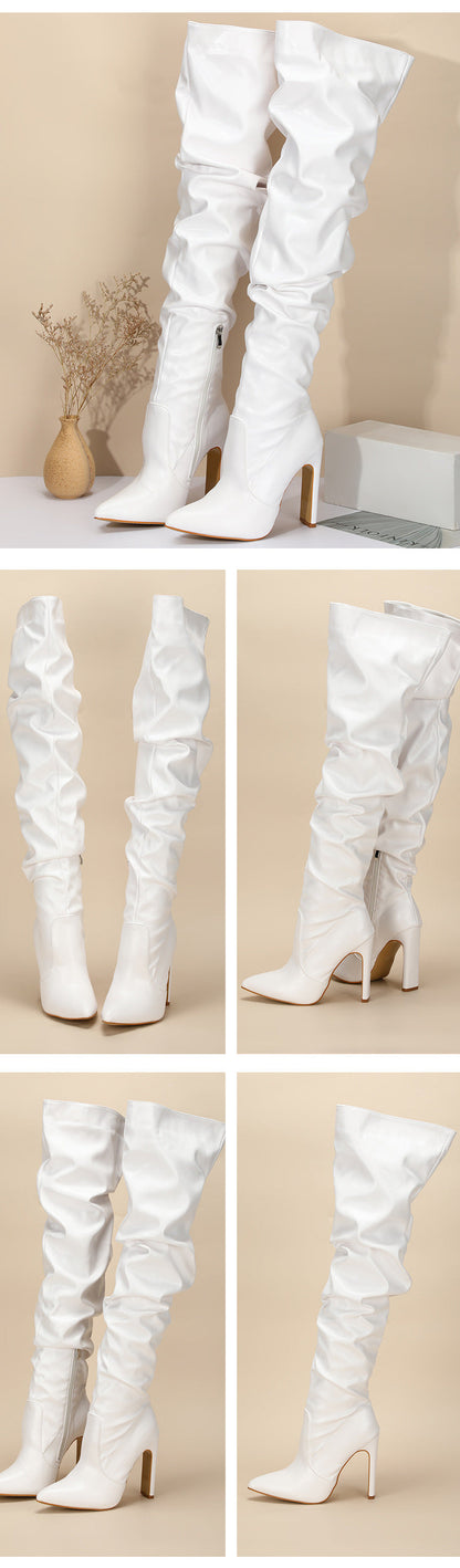 Women's High Heel Long Boots - Chloe