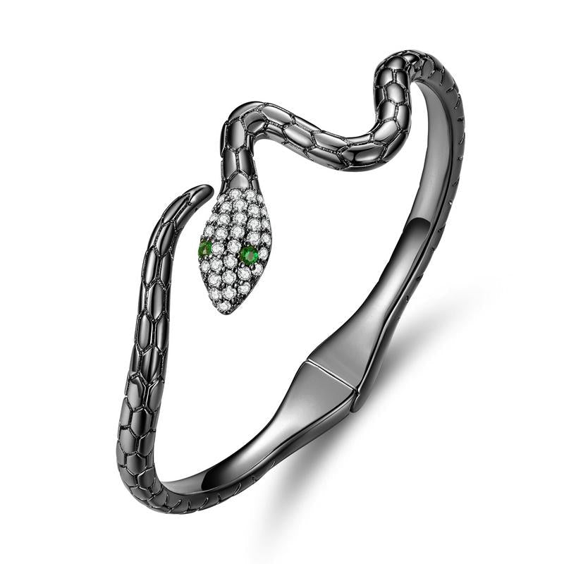 Snake Bracelet Studded with Zirconias