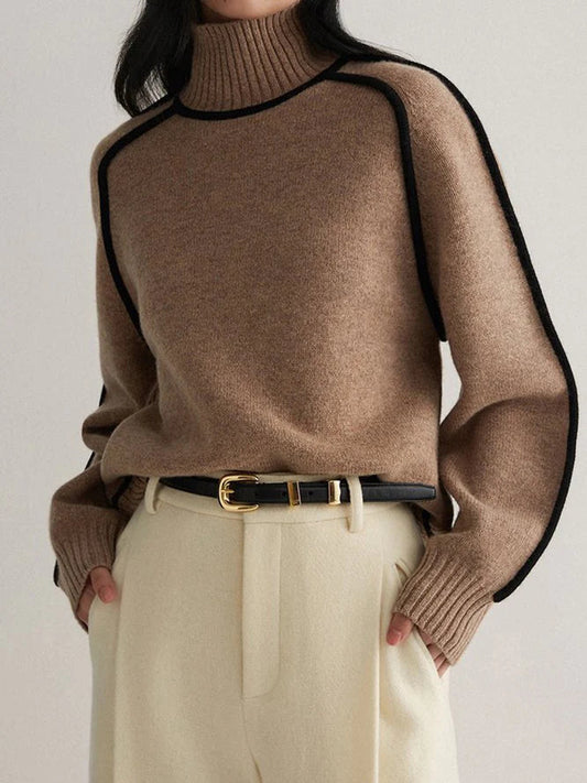 Brown Turtleneck Sweater