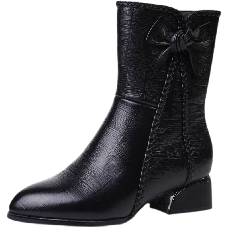 Fashion Velour Leather Boot