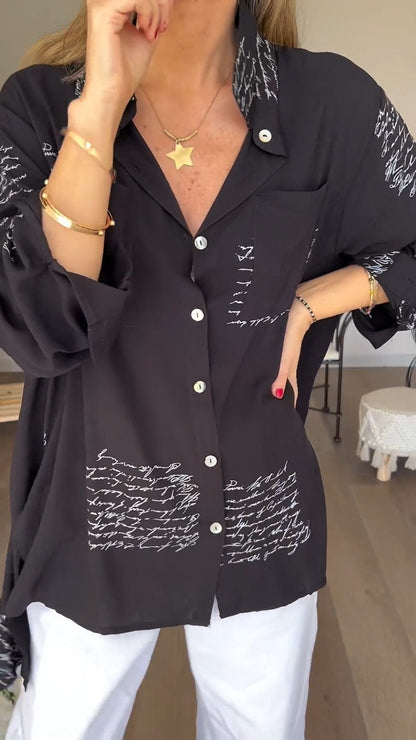 Letter Print Fashion Shirt