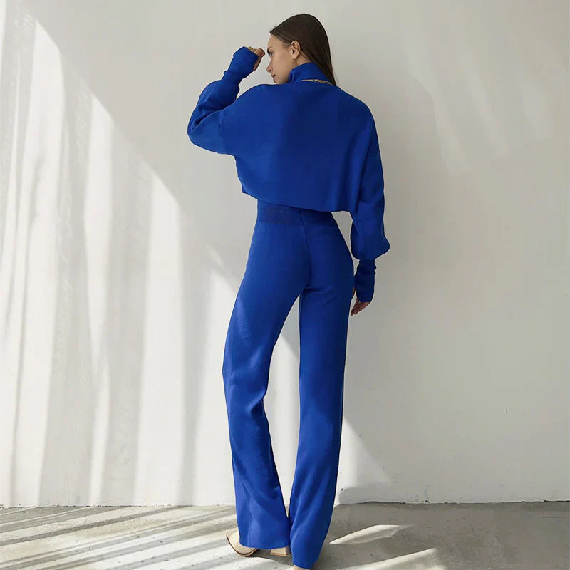 Turtleneck Crop and Pants Set