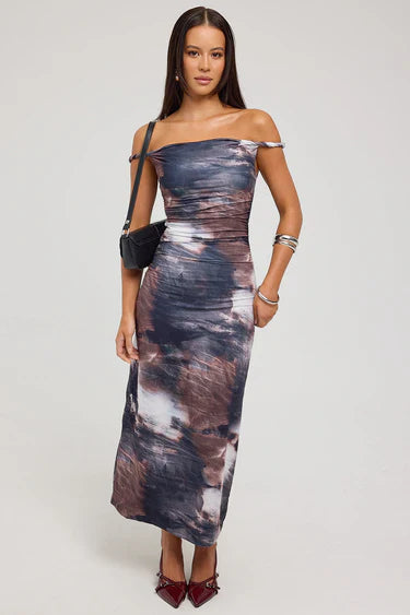 Midi Dress Tie Dye Print