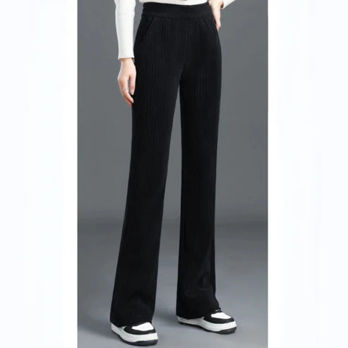 Women's Stretch Elastic Waist Loose Wide Leg Pants