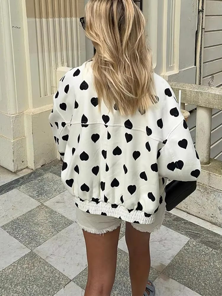 Women's Jacket With Polka Dots