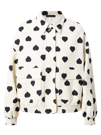 Women's Jacket With Polka Dots