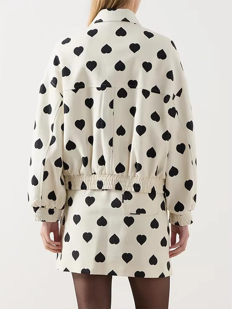 Women's Jacket With Polka Dots