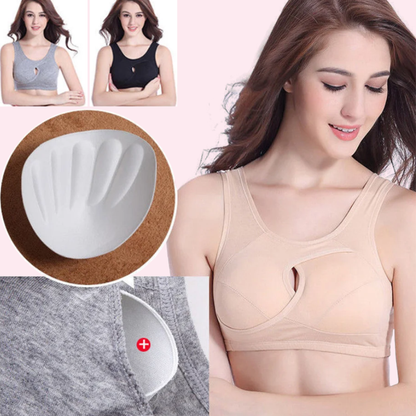 🔥 LAST DAY OF HOT SALE 😍 Pure cotton rimless anti-flaccidity bra lifts instantly