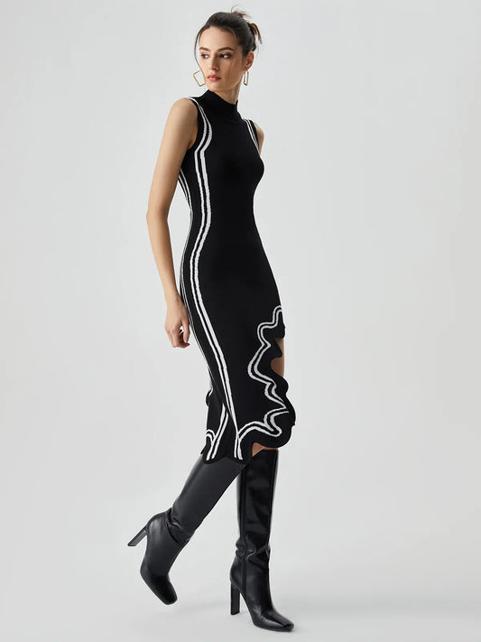 Asymmetrical Midi Dress