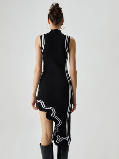 Asymmetrical Midi Dress