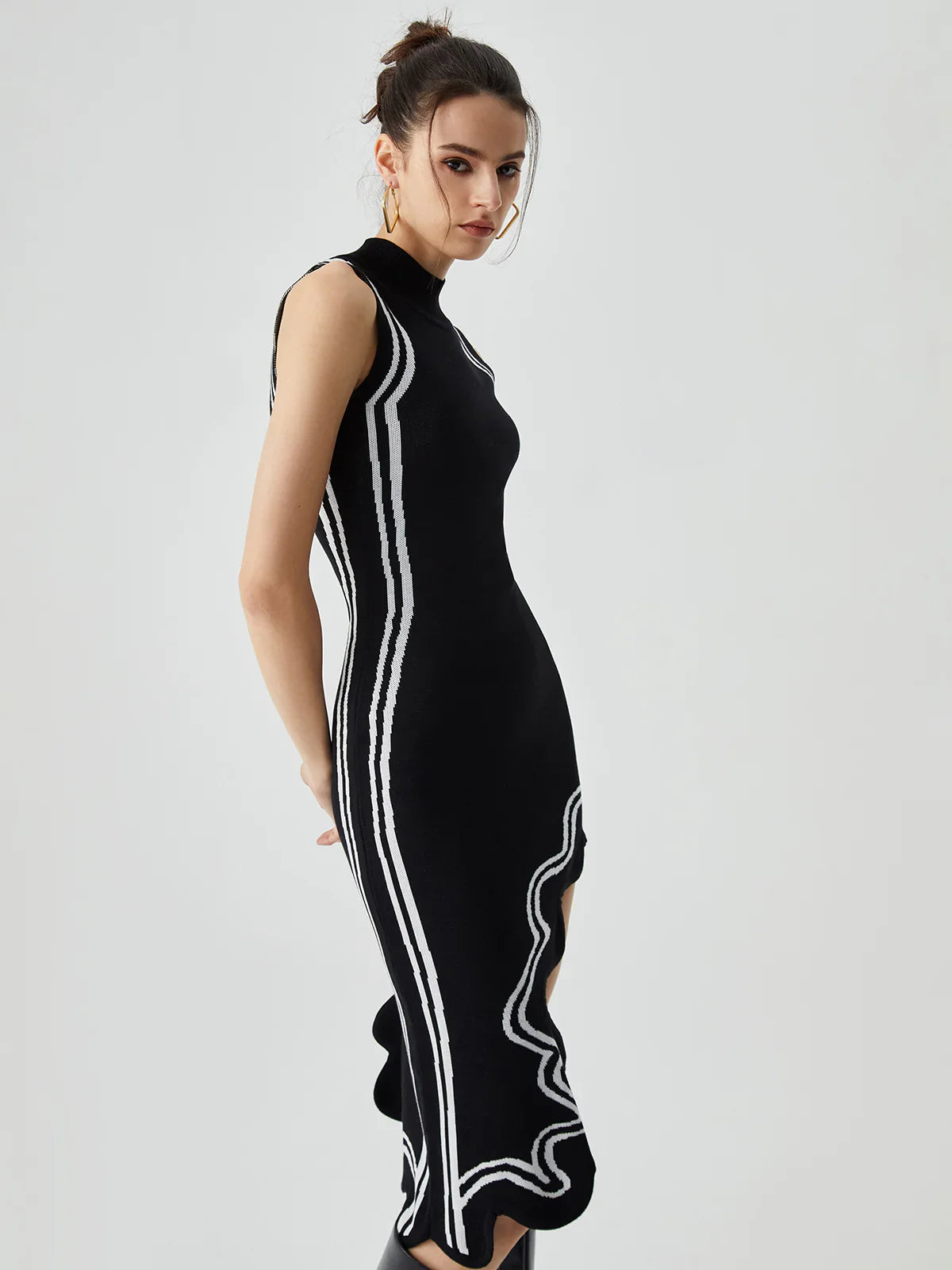 Asymmetrical Midi Dress