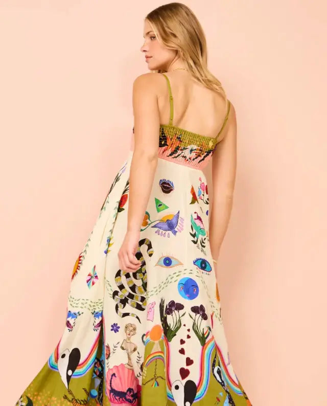 Long Midi Dress with Print