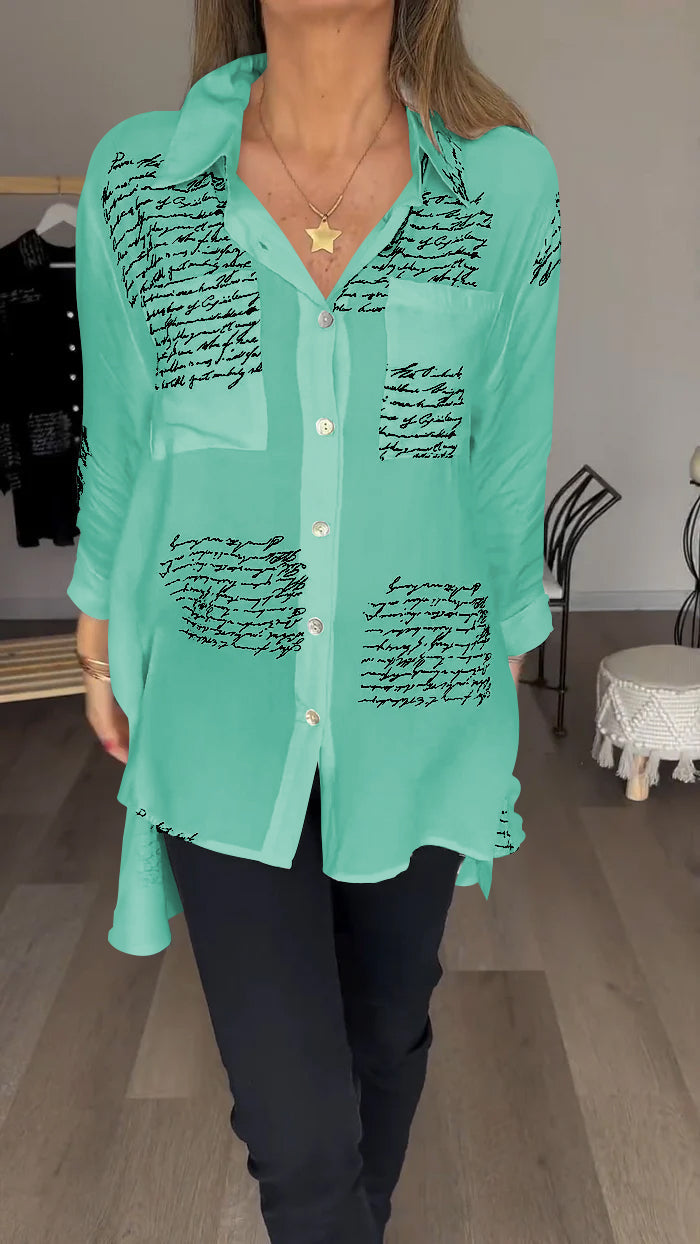 Letter Print Fashion Shirt