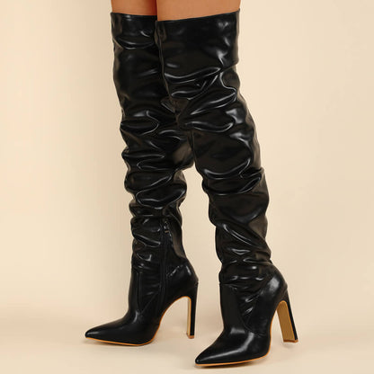 Women's High Heel Long Boots - Chloe