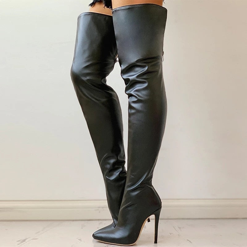 Legitimate leather long boots - Over Caterine