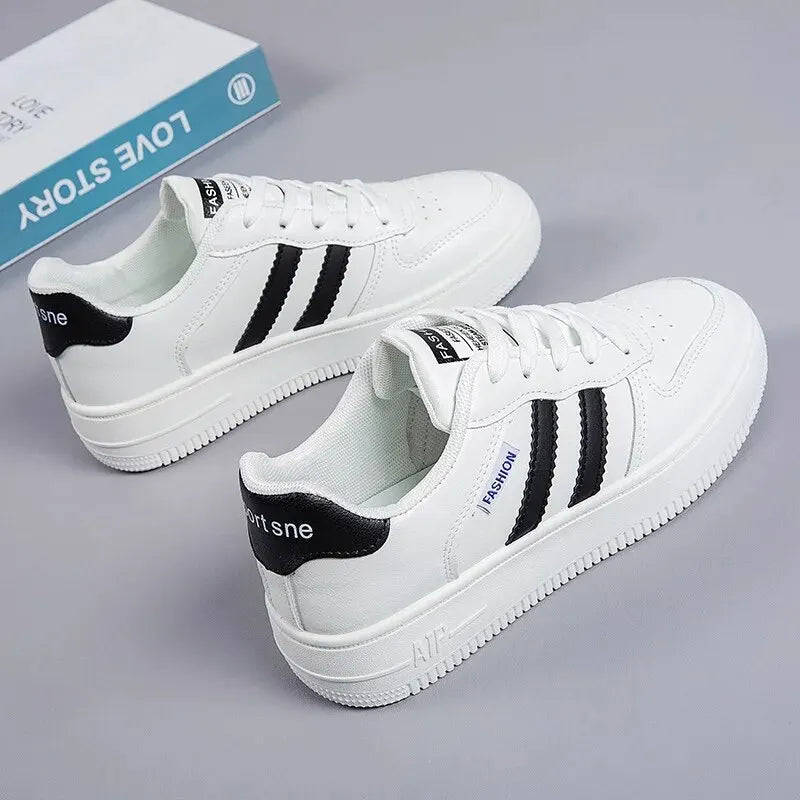 Women's Casual Leather Sneakers - Fashion