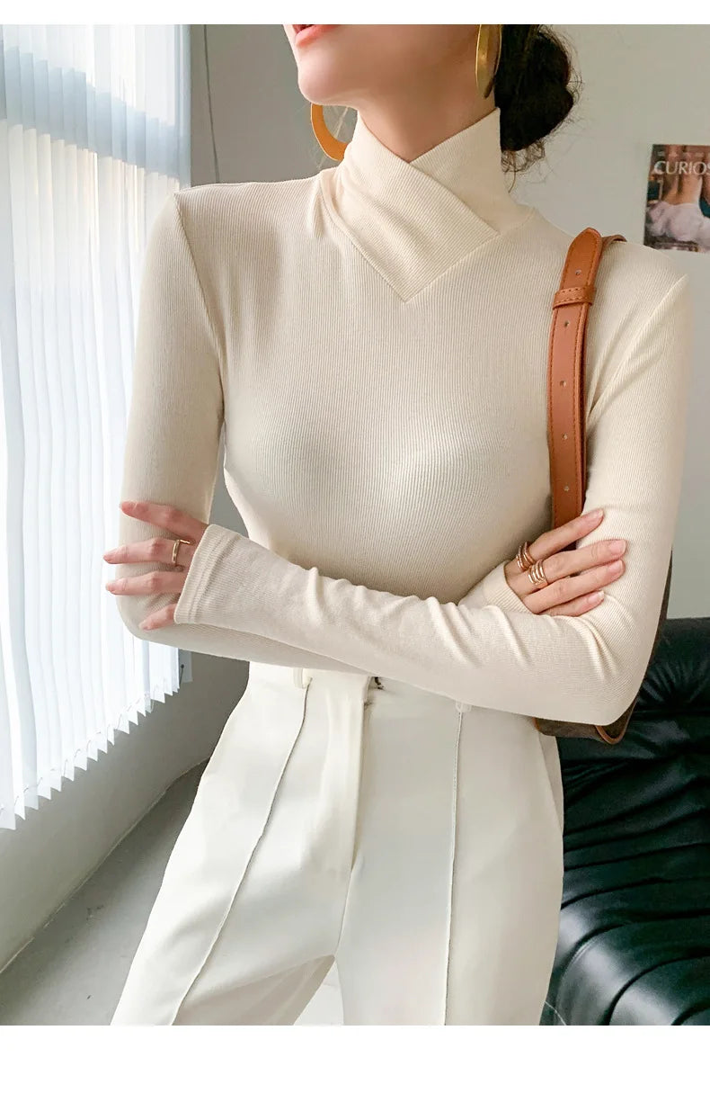 Collared Thermal Blouse