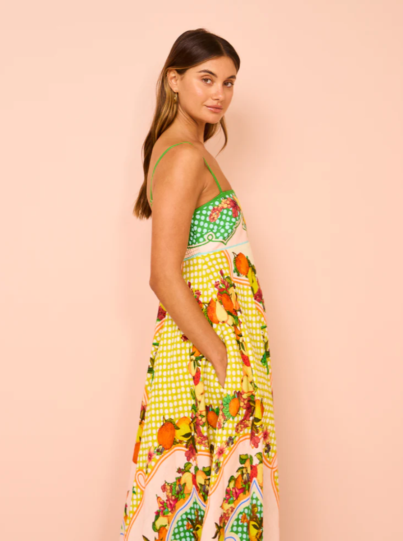 Printed Long Midi Dress - Paradise