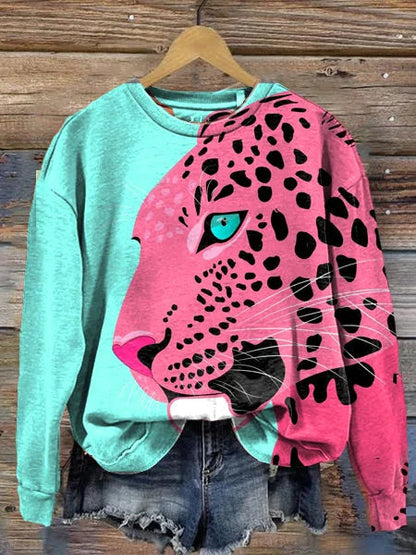 Women's Sweatshirt  With Animal Print