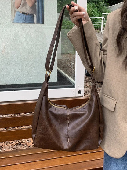 Versatile women's leather bag