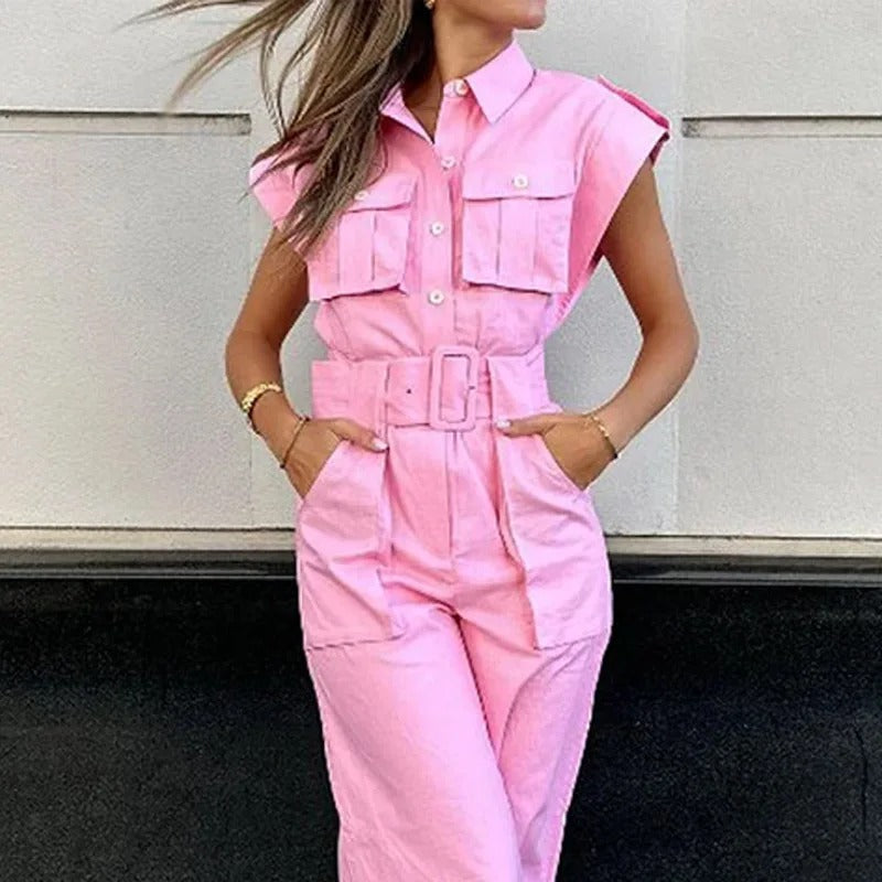 Elegant pink jumpsuit