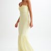 Strapless Chiffon Maxi Dress