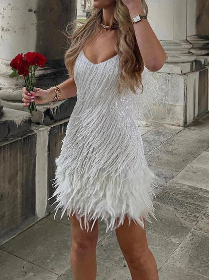 Party Dress With Fringes