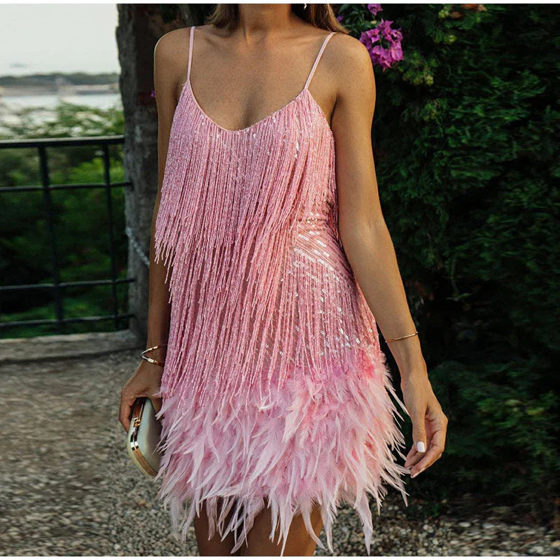 Party Dress With Fringes