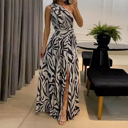 Woman's Long Zebra Dress