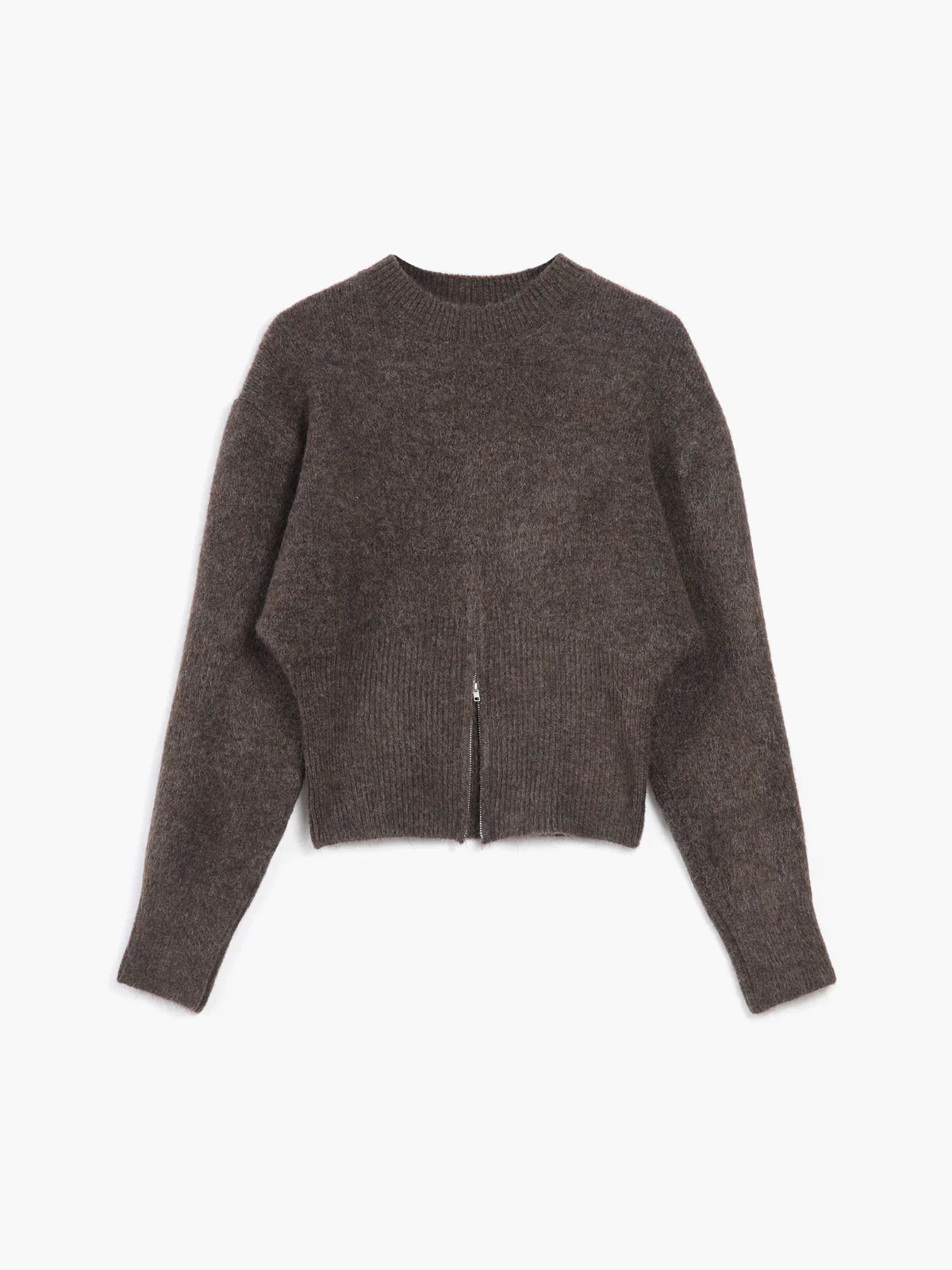 Half Zip Fuzzy Sweater